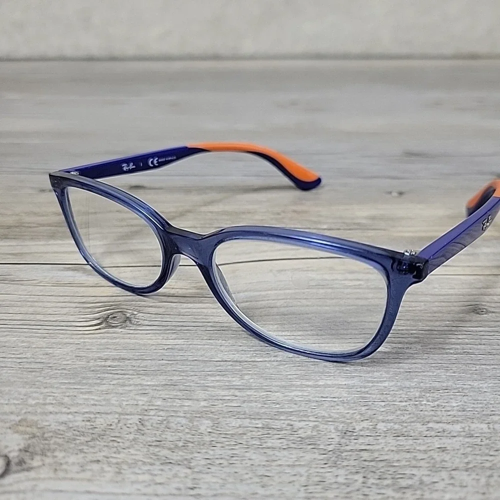 Ray-Ban Jr RB 1586 3775 Eyeglasses Frames Blue Orange  49-16 130mm Full Rim Kids